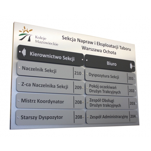 Tablica informacyjna Koleje Mazowieckie